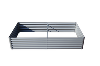 6X3X1Ft Galvanized Raised Garden Bed, Outdoor Planter Garden Boxes Large Metal Planter Box For Gardening Vegetables Fruits Flowers, Silvery Silver Garden & Outdoor Steel