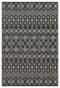 Sunshine Gc Har2020 Anthracite 5 Ft. 3 In. X 7 Ft. 3 In. Indoor Outdoor Area Rug Anthracite Polyester Polypropylene