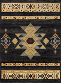 Tribes Gc Yls4004 Black 2 Ft. X 3 Ft. Southwest Area Rug Black Polypropylene