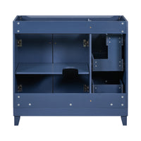 Cabinet Only 36" Blue Bathroom Vanity Sink Not Included Navy Blue Bathroom Solid Wood Mdf