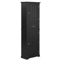 Tall Bathroom Storage Cabinet, Freestanding Storage Cabinet With Drawer And Adjustable Shelf, Mdf Board With Painted Finish, Black Black Mdf