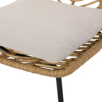 Deja Chair,2Pcs With 2 Cushions Light Brown Rattan