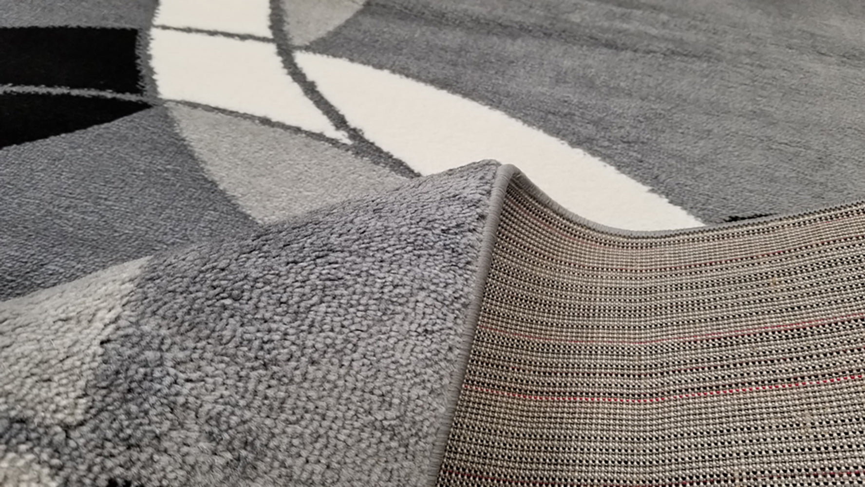 Jersey Area Rugs, Carpets For Livingroom, 5X7 Area Rugs ,1798 Black Grey Rectangle 5&7 Black Grey Contemporary Abstract Polypropylene