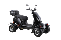 Electric Mobility Recreational Travel Scooter For Adults,Mobility Scooters For Seniors, 4 Wheel Powered Mobility Scooters Black Abs Pc