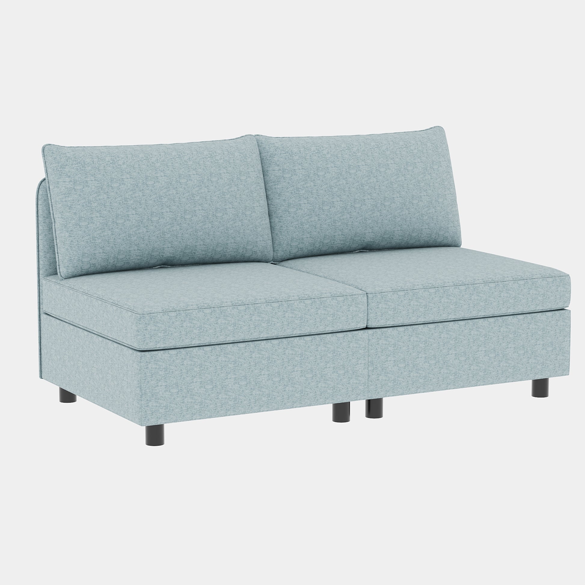 Love Seat Couches, Chaise Longue Mid Century Modern Sofa Couch With Storage For Small Spaces, Living Roombedroom Antique Blue Fabric