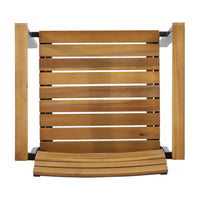 Laris Wood And Metal Chair Teak Black Acacia Wood