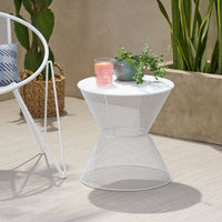 Nevada Side Table Matte White Iron