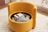 029 Teddy Fabric Swivel And Storage Chair With Back Cushion For Living Room,Yellow Yellow Primary Living Space Modern Foam Teddy