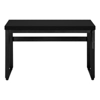 Computer Desk, Home Office, Standing, Adjustable, 48"L, Work, Laptop, Black Laminate, Black Metal, Contemporary, Modern Black Particle Board