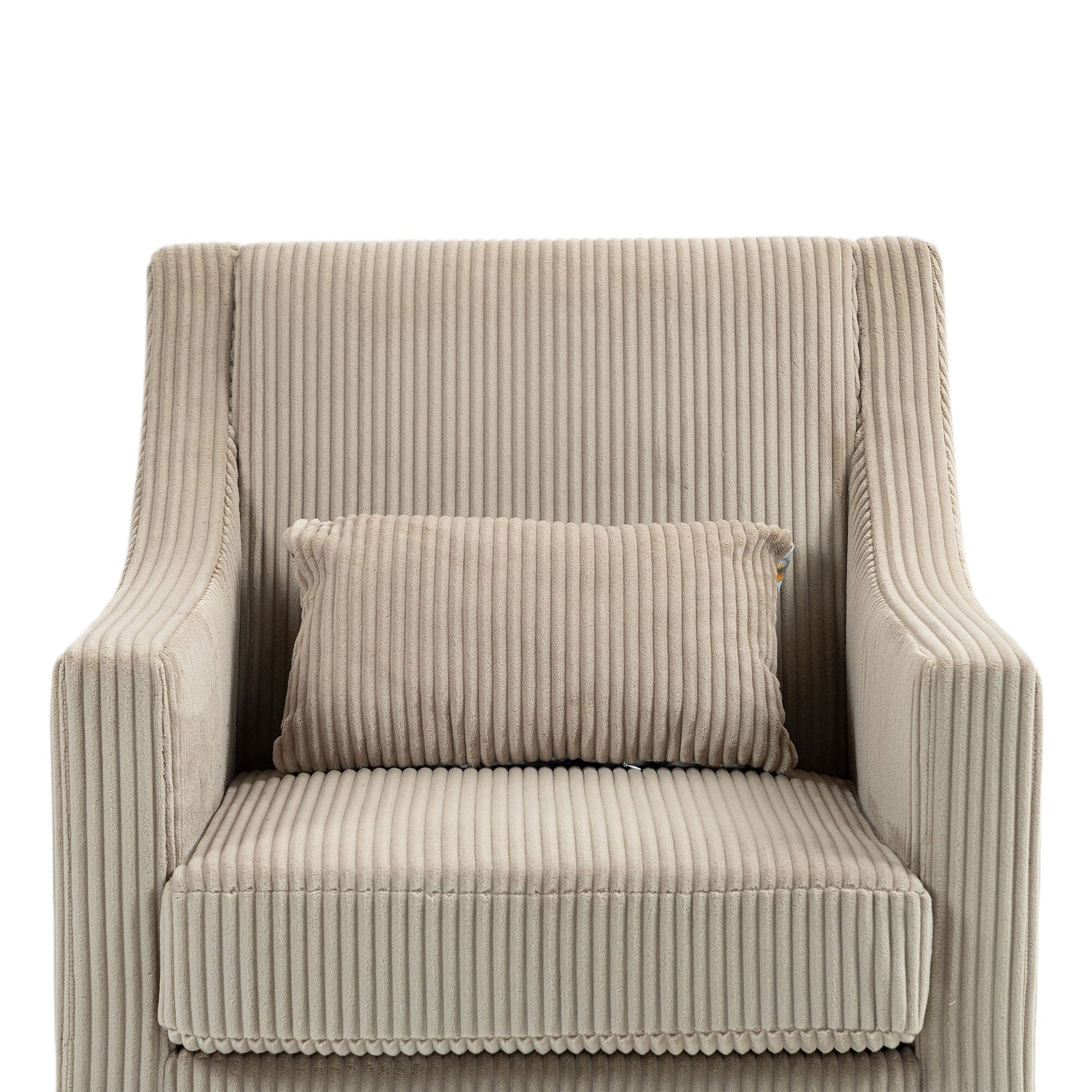 Coolmore Modern Accent Chair,Upholstered Armchair With Scooped Arms For Bedroom,Apartment,Studio,Office,Waiting Room Camel Corduroy Camel Primary Living Space Foam Corduroy