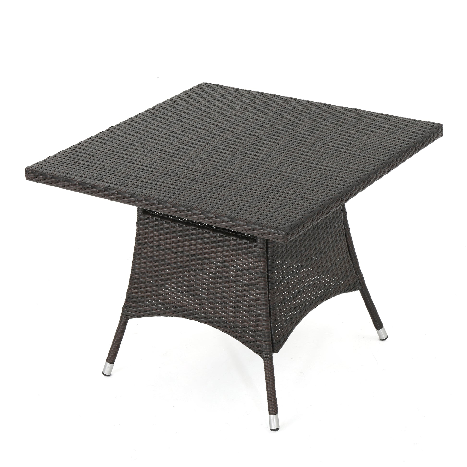 Corsica Sq Dining Table Brown Polyethylene