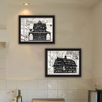 "Try Reading This House And Barn " Framed Wall Art For Living Room, Wall Art Print For Home Decor, Bedroom Wall Art By Cindy Jacobs Multicolor Wood Paper