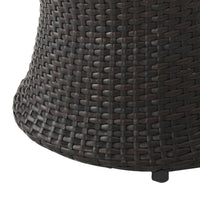 Kono Hourglass Table No Glass Top Brown Multi Rattan