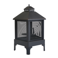 Xot036 Garden Metal Outdoor Heating Furnace For Backyard Fir Pit Black Garden & Outdoor Metal