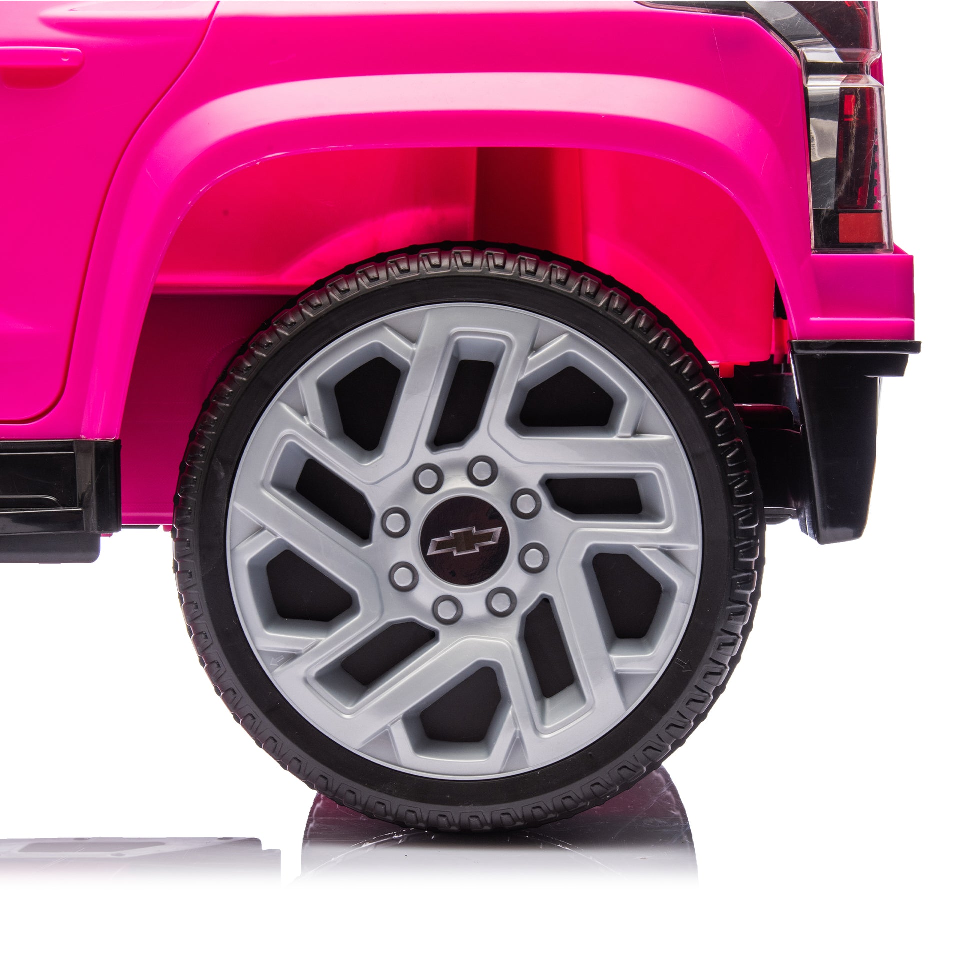 24V Kids Ride On Car W Parents Control,Licensed Chevrolet Silverado,Four Wheel Suspension,Led Lights,Bluetooth,Music,Usb,Mp3,Power Display,Speeds 2.49 3.73Mph For Kids Aged 2 5. Pink 50 99 Lbs