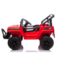 12V Kids Ride On Electric Truck Car W Parents Control,2Wd,Four Wheel Suspension,Early Education Function,Adjustable Volume,Usb,Mp3,Bluetooth,Microphone Jack,Power Display,Led Lights For Kids Aged 3. Red Polypropylene