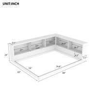 Metal Full Size Daybed With Storage Cabinets And Usb Ports, White Full White Metal