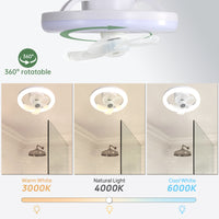 Socket And Remote 360 Rotating Ceiling Fan 3 Colors And 3 Wind Speeds White Pc