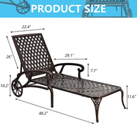 Aluminium Cast Lounge Chair 2Pcs White White Aluminium