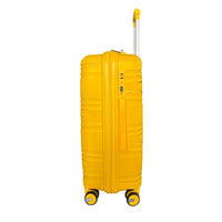 Hard Shell Luggage, 3 Piece Set, With Tsa Lock, 20 Inches 24 Inches 28 Inches Antique Yellow Polypropylene