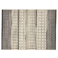 5'3"X7' Rug Black Ivory Polypropylene