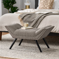 Marriott Ottoman Grey Fabric