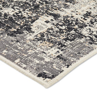 5'3"X7' Rug Black Ivory Polypropylene