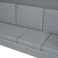 Queen Size Murphy Bed Wall Bed With Sofa,Gray Queen Gray Mdf Lvl