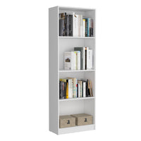 2 Piece Bookcase Living Room Set, Storage Cabinet, 42" Wide And 9 Shelves White Freestanding Matte White White Office Modern Particle Board