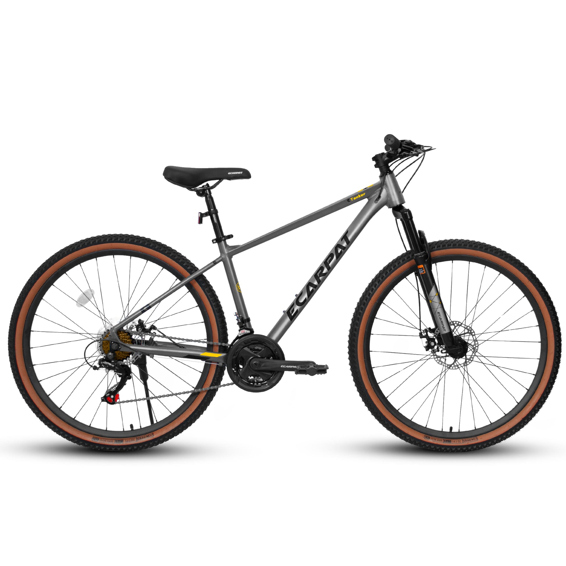 A27312 Mountain Bike 27.5 Inch Wheels, Aluminium Frame 21 Speed Mens Womens Trail Commuter City Mountain Bike, Aluminium Frame Disc Brakes Thumb Shifter Front Fork Bicycles Cycling Gray Without Durable Garden & Outdoor Classic Multifunctional