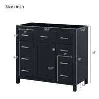 Cabinet Only 36" Black Bathroom Vanity Sink Not Included Black Bathroom Solid Wood Mdf Resin