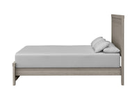 King Bed Light Gray Solid Wood Mdf