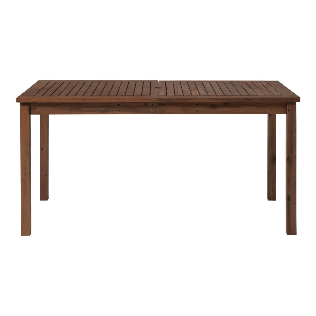 Contemporary Slat Top Acacia Wood Outdoor Dining Table Dark Brown Dark Brown Acacia Wood