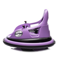 12V Ride On Bumper Car For Kids,Electric Car For Kids,1.5 5 Years Old,W Remote Control, Led Lights, Bluetooth & 360 Degree Spin, Vehicle Body With Anti Collision Paddingfive Point Safety Belt,2Wd Purple Polyethylene