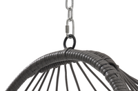 Outdoor Garden Rattan Egg Swing Chair Hanging Chair Pe Hang Chair Yes Sectional Dark Blue Water Resistant Frame Water Resistant Cushion Garden & Outdoor American Design Polypropylene Rattan