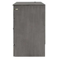 Queen Size Murphy Bed With Large Drawers & Usb Ports,Brushed Gray Queen Gray Plywood