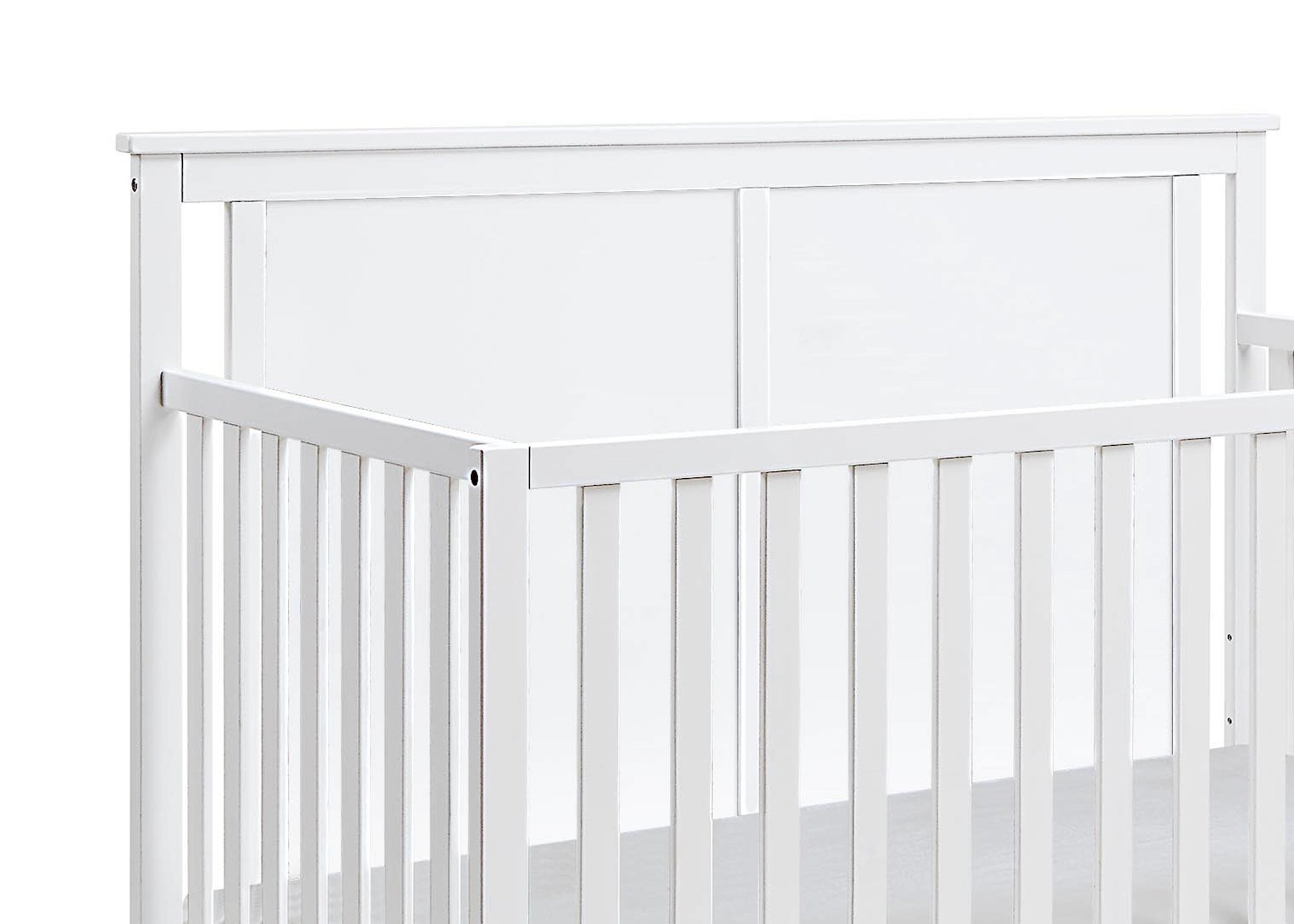 Connelly Mini Crib With Mattress Pad White Rockport Gray White Gray Wood