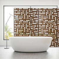 Outdoor & Indoor Privacy Screen Metal Privacy Screen 76" H 48" W, Freestanding Decorative Privacy Screen For Deck Balcony Patio, Privacy Fence Panels For Outside Lawn Garden Ps103 Brown Brown Steel