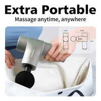 Massage For Home Gym Fascial Muscle Massager With 4 Massage Heads And Carry Bag Sliver Silver Abs Pc