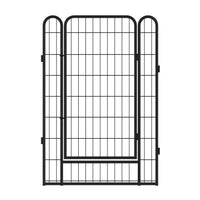 6 Panels Heavy Duty Metal Playpen With Door,39.37"H Dog Fence Pet Exercise Pen For Outdoor, Indoor Black Metal