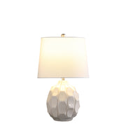 21.75" In Coastal Seaside Cream Taupe Trim Cascade Sop Ceramic Table Lamp Cream Taupe Metal Ceramic Tile