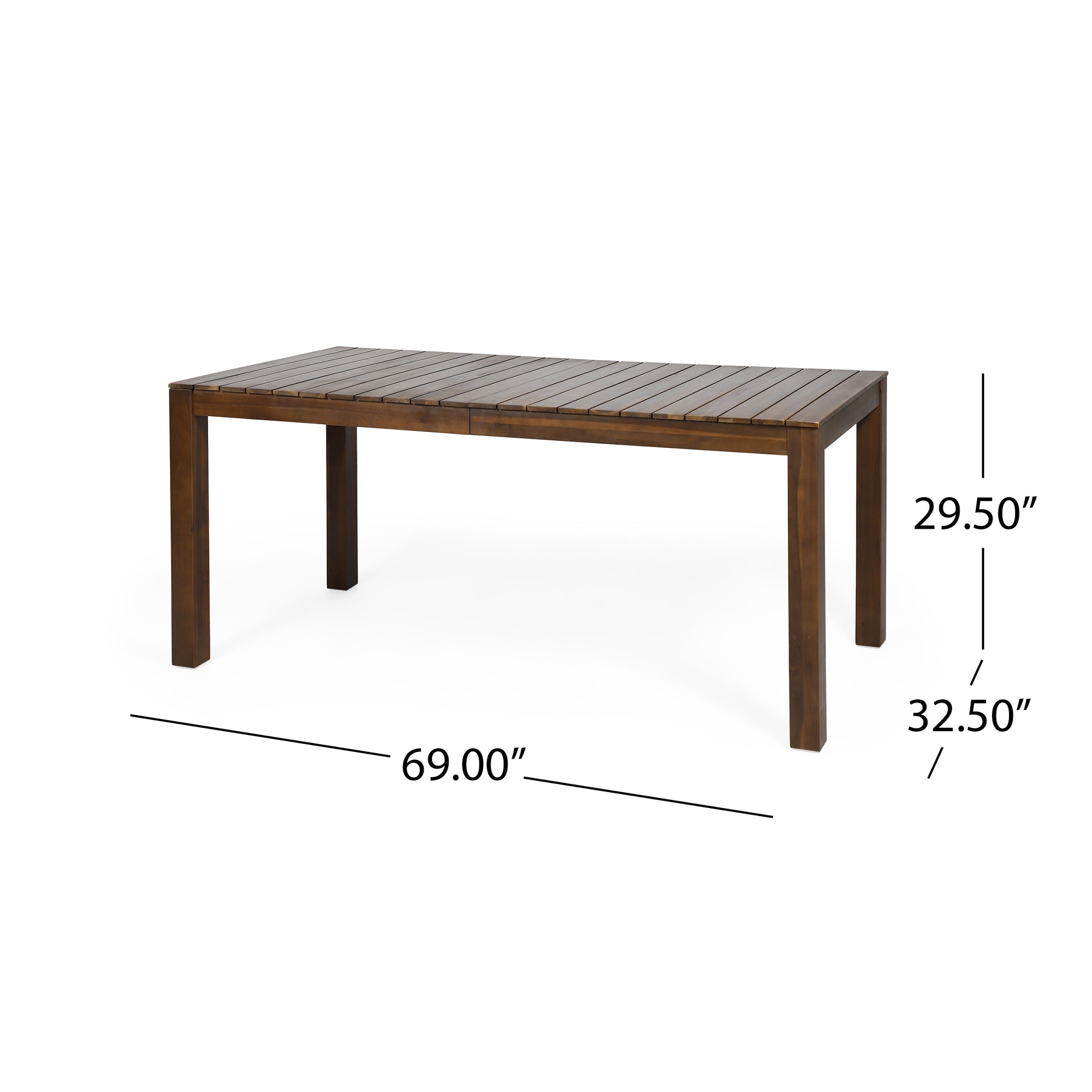 Nola Dining Table Dark Brown Wood