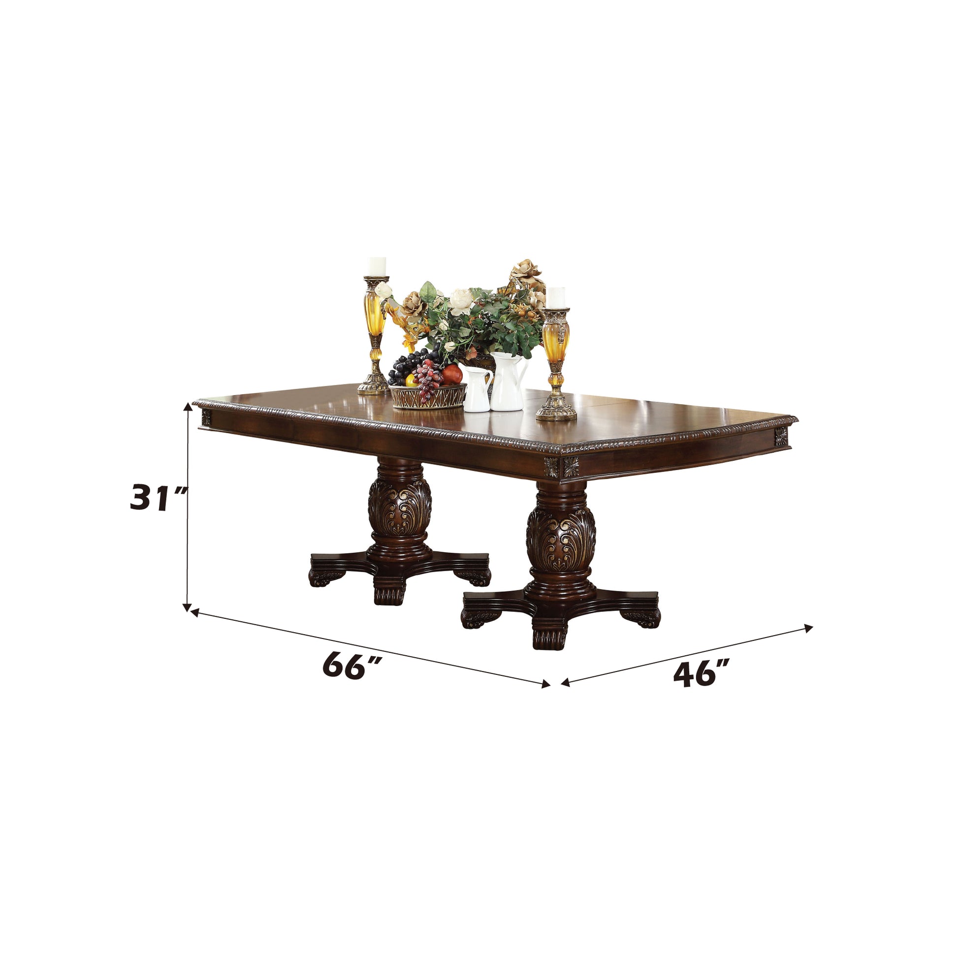 Chateau De Ville Dining Table, Espresso 64075A Espresso Wood