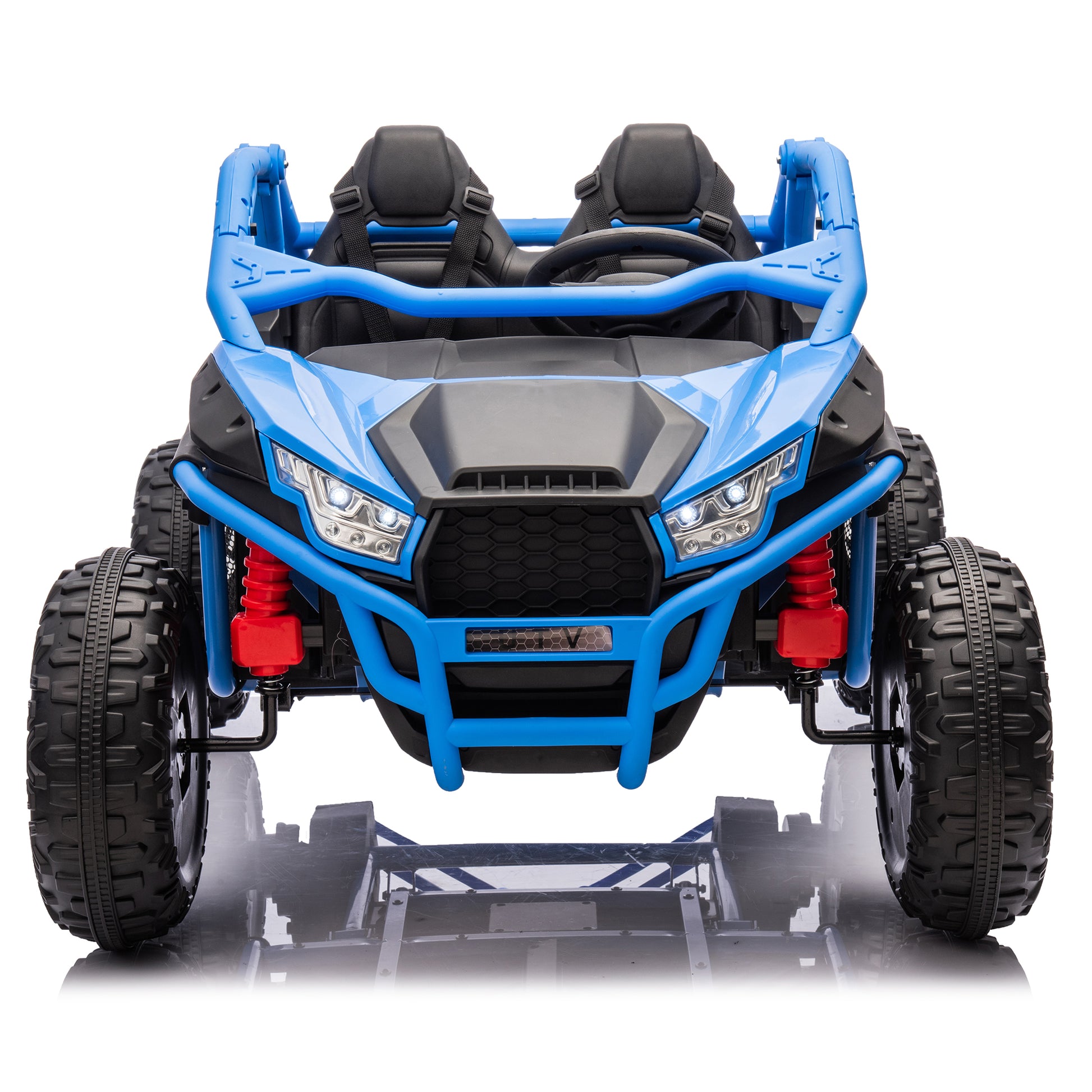 24V Two Seater Kids Ride On Utv W Parents Control,20In Seat Width,400W Super High Power,Four Wheel Suspension,Bluetooth,Mp3,Usb,Led Light,Horn,Rear Storage Space,Speeds 3.73 4.97Mph For Kids Aged 3