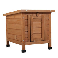 Modern Wooden Rabbit Cat Dog Hutch, Indoor Outdoor Retreat House With Openable Roof For Small Pets, Weatherproof, Bright Yellow Bright Yellow Wood