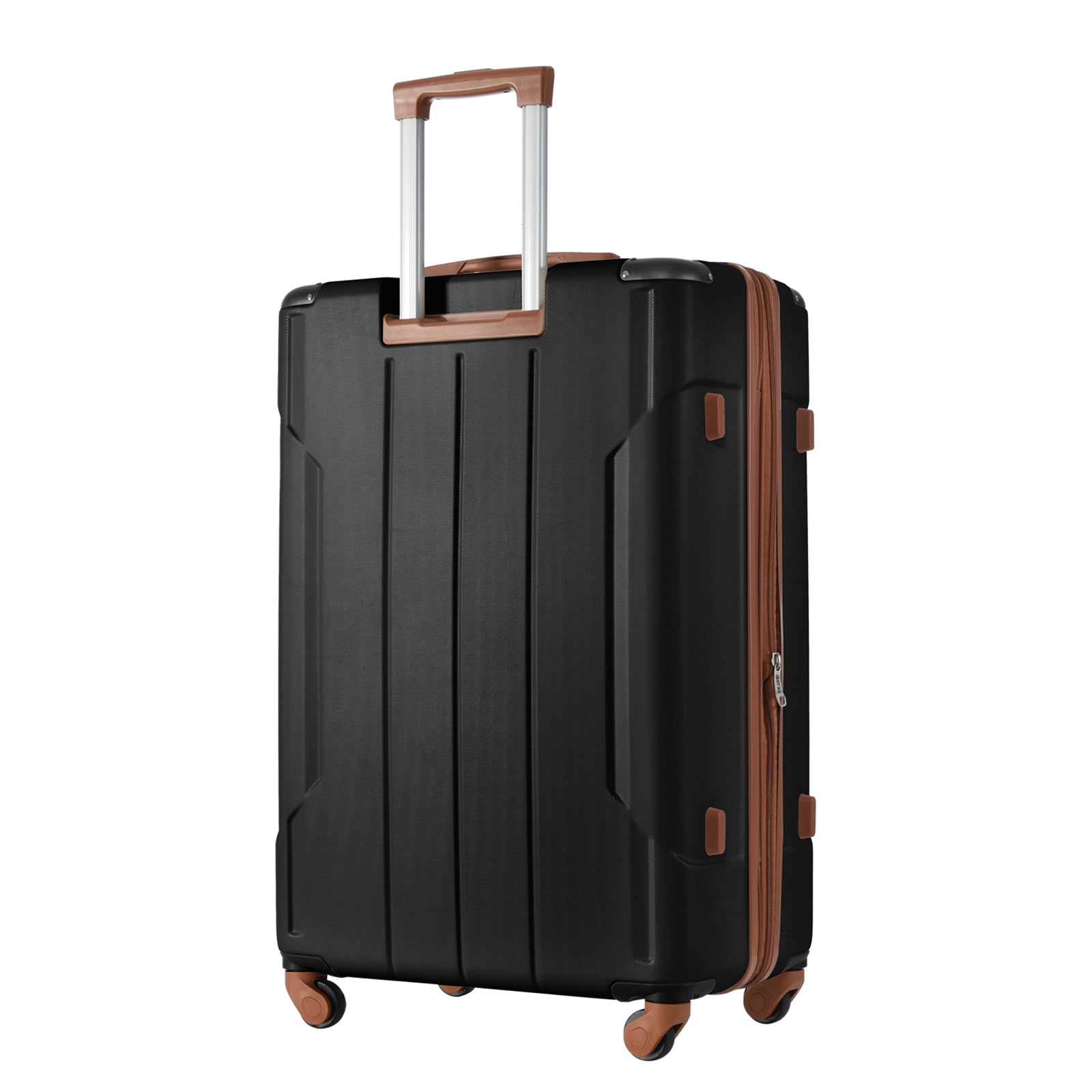 Hardshell Luggage Spinner Suitcase With Tsa Lock Lightweight Expandable 28'' Single Luggage Black Brown Abs