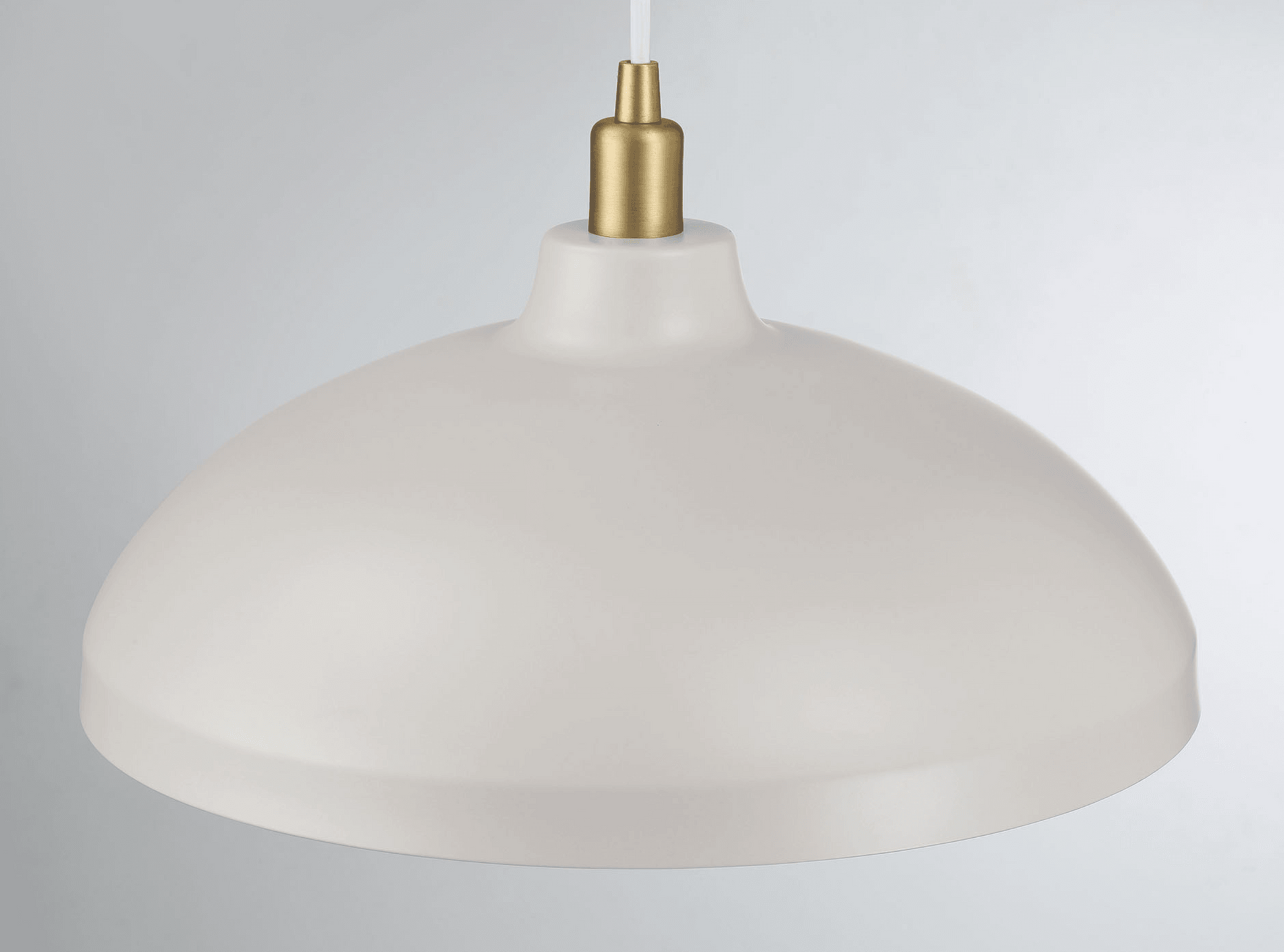 Astral Single Light White Pendant Lamp With Golder Brass Finish For Entrance Kitchen Island 14"D 8"H Gold,White Ceiling Lights Metal