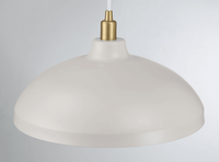 Astral Single Light White Pendant Lamp With Golder Brass Finish For Entrance Kitchen Island 14"D 8"H Gold,White Ceiling Lights Metal