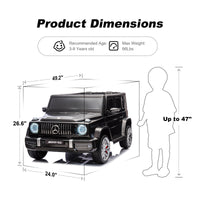 24V 2 Seater Kids Ride On Car Licensed Mercedes Benz G63 Powerful 4Wd For Kids Ages 3 8, With 7Ah Big Battery, Remote Control, Soft Braking, 4 Wheel Suspension, Led Headlight & Music,Black Black Polyethylene