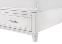 King X Storage Bed White Solid Wood Mdf